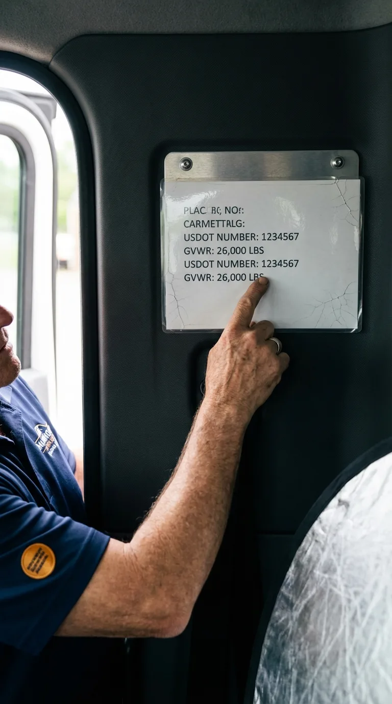 USDOT licensing placard verification in Clemson